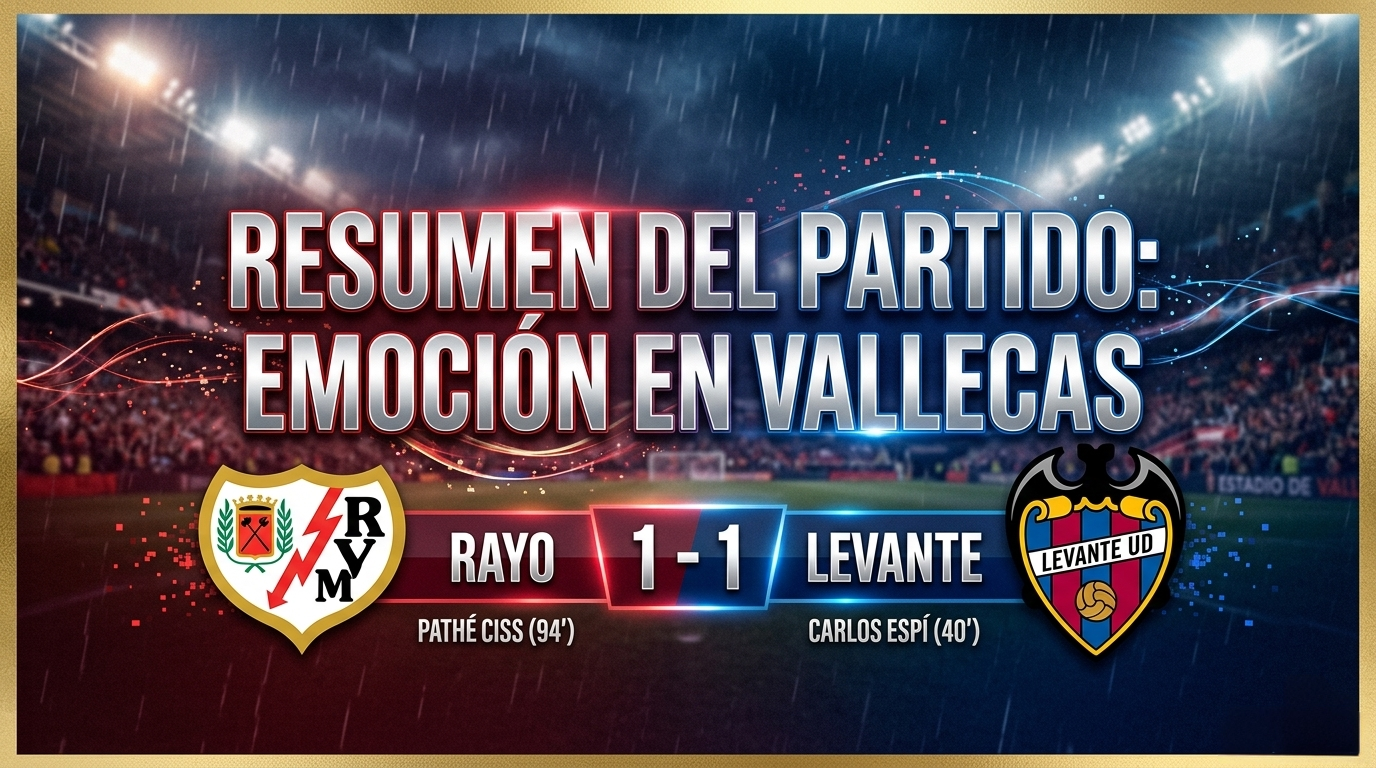 Épica en Vallecas: El Rayo rescata un punto ante un Levante combativo