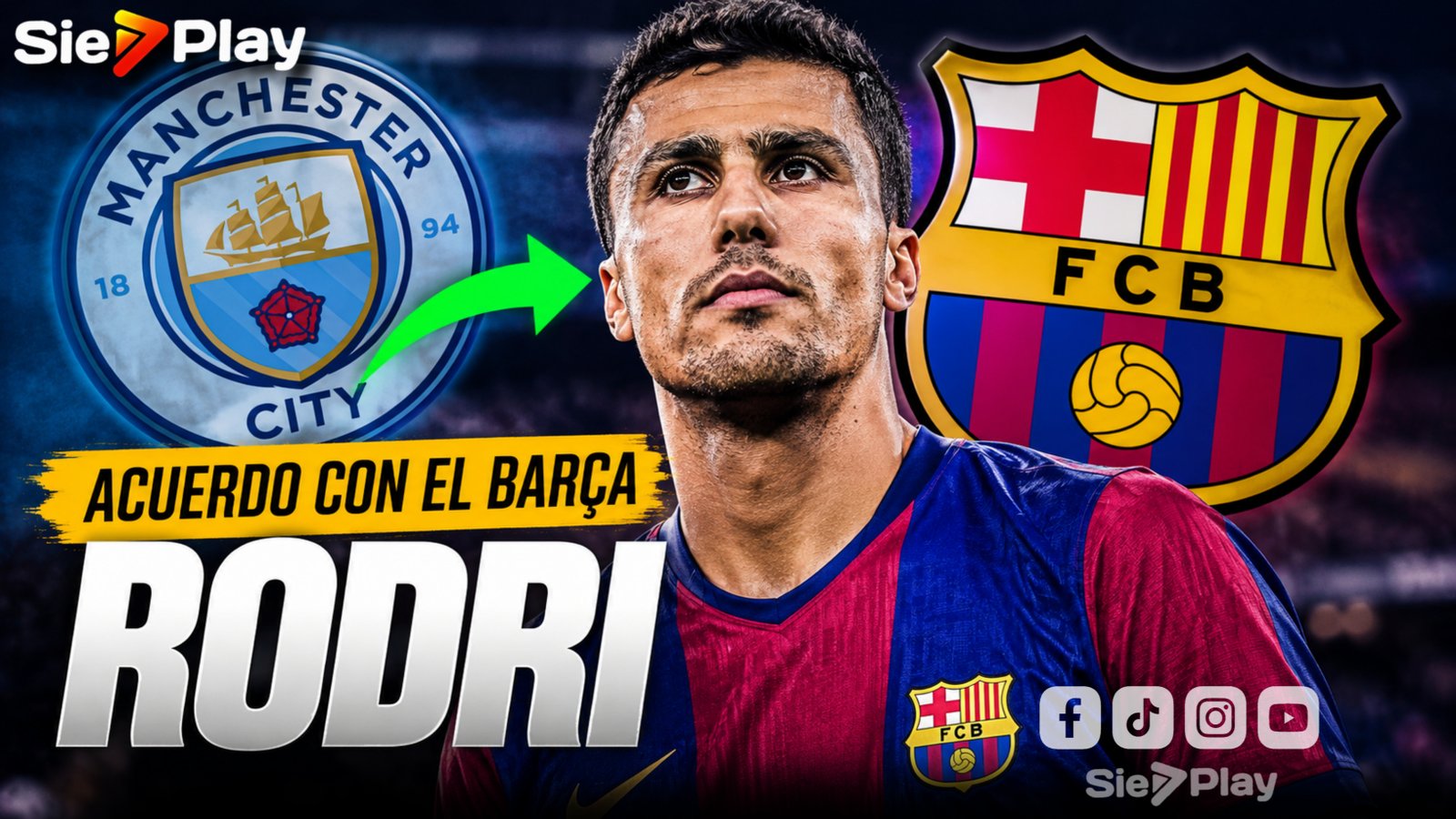Rodri, cada vez más cerca del Barcelona: el Barça alcanza un acuerdo con el Manchester City