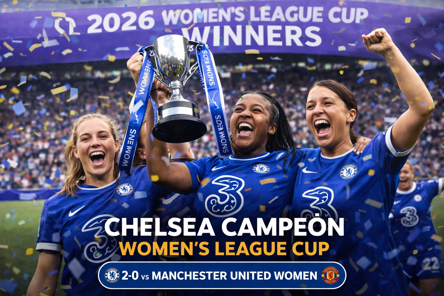 Chelsea conquista la Women’s League Cup tras vencer al Manchester United