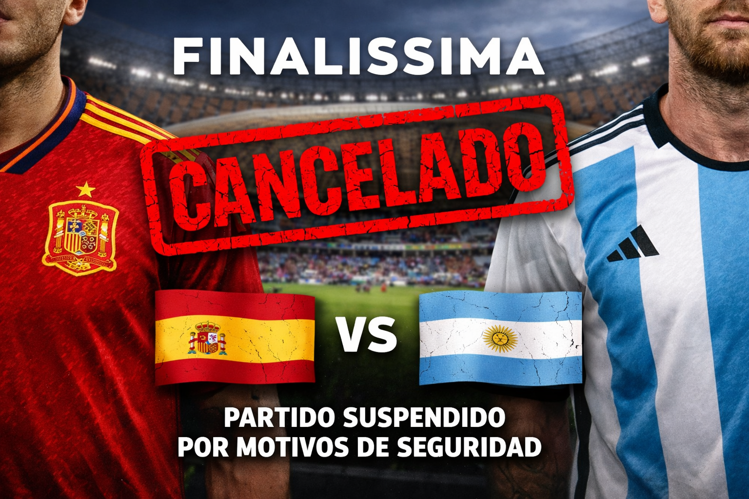 Se cancela la “Finalissima” entre España y Argentina